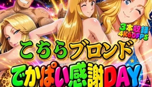 【4K60FPS】こちらこちらブロンドでかぱい感謝DAY 3本立て